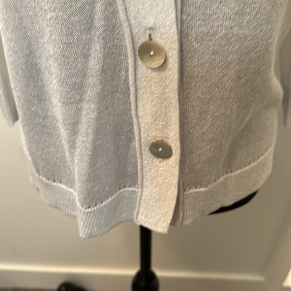 Chico's white glittery cardigan woman size XS - Picture 6 of 8